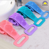 sliconBack Scrubber for Shower | Double-Sided Bath Body Massage Belt & Exfoliating Towel