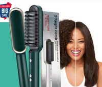 Professional Electric Hair Straightener Comb | Ceramic Heating Straightening Brush for Silky Smooth Hair