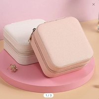 Portable Travel Jewelry Organizer Box | Mini PU Leather Jewelry Case for Rings, Earrings & Necklaces