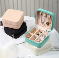 Portable Travel Jewelry Organizer Box | Mini PU Leather Jewelry Case for Rings, Earrings & Necklaces