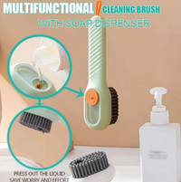 Multifunctional Cleaning Brush with Built-in Soap Dispenser | Liquid Dispensing Scrub Brush for Shoes, Clothes & Kitchen