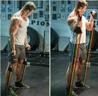 11-Pcs Premium Resistance Bands Set | Portable Home Gym Workout Tubes with Handles & Door Anchor